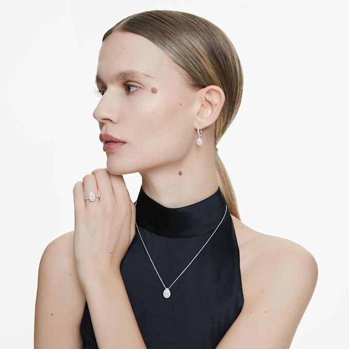 Eternity-Halo-Solitärring mit im Labor gezüchteten Diamanten, 1,3 Karat insgesamt, Birnenform, 14 Karat Weißgold Eternity-Halo-Solitärring mit im Labor gezüchteten Diamanten, 1,3 Karat insgesamt, Birnenform, 14 Karat Weißgold