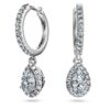 Eternity-Tropfenohrringe mit im Labor gezüchteten Diamanten, 1,25 Karat insgesamt, Birnenform, 14 Karat Weißgold Eternity-Tropfenohrringe mit im Labor gezüchteten Diamanten, 1,25 Karat insgesamt, Birnenform, 14 Karat Weißgold