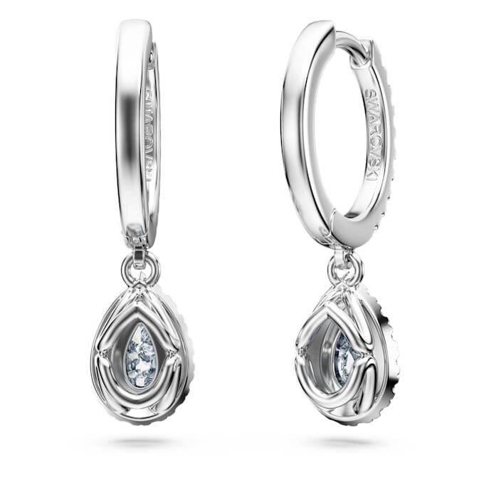 Eternity-Tropfenohrringe mit im Labor gezüchteten Diamanten, 1,25 Karat insgesamt, Birnenform, 14 Karat Weißgold Eternity-Tropfenohrringe mit im Labor gezüchteten Diamanten, 1,25 Karat insgesamt, Birnenform, 14 Karat Weißgold