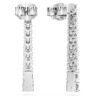 Eternity-Tropfenohrringe mit im Labor gezüchteten Diamanten, 1,3 Karat insgesamt, runde Form, 14-karätiges Weißgold Eternity-Tropfenohrringe mit im Labor gezüchteten Diamanten, 1,3 Karat insgesamt, runde Form, 14-karätiges Weißgold