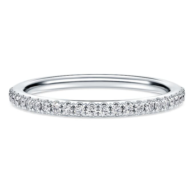 Ewigkeitsring mit im Labor gezüchteten Diamanten, 0,2 Karat insgesamt, runde Form, 14 Karat Weißgold Ewigkeitsring mit im Labor gezüchteten Diamanten, 0,2 Karat insgesamt, runde Form, 14 Karat Weißgold