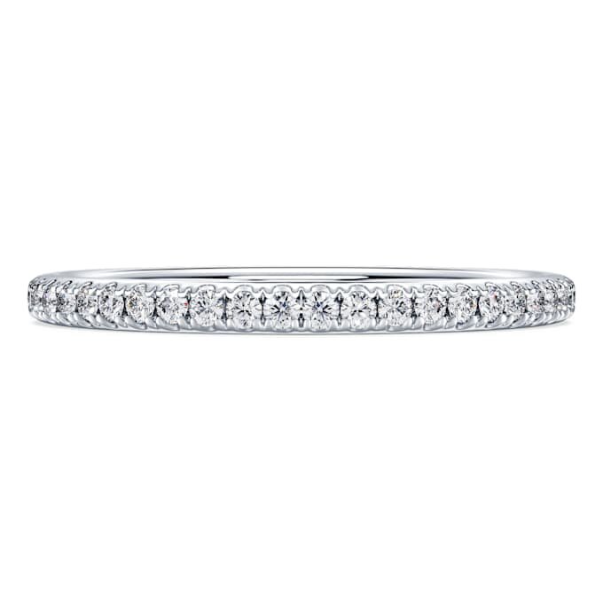 Ewigkeitsring mit im Labor gezüchteten Diamanten, 0,2 Karat insgesamt, runde Form, 14 Karat Weißgold Ewigkeitsring mit im Labor gezüchteten Diamanten, 0,2 Karat insgesamt, runde Form, 14 Karat Weißgold