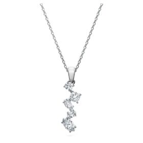Galaxy-Anhänger mit im Labor gezüchteten Diamanten, 0,9 Karat insgesamt, verschiedene Formen, 14 Karat Weißgold Galaxy-Anhänger mit im Labor gezüchteten Diamanten, 0,9 Karat insgesamt, verschiedene Formen, 14 Karat Weißgold