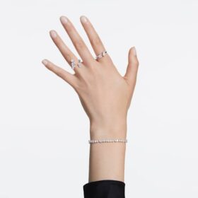 Galaxy-Armband mit im Labor gezüchteten Diamanten, 5 Karat insgesamt, verschiedene Formen, 14 Karat Weißgold