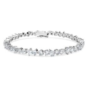 Galaxy-Armband mit im Labor gezüchteten Diamanten, 5 Karat insgesamt, verschiedene Formen, 14 Karat Weißgold