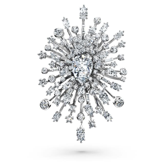Galaxy-Brosche mit im Labor gezüchteten Diamanten, 15,71 Karat insgesamt, verschiedene Formen, 18 Karat Weißgold Galaxy-Brosche mit im Labor gezüchteten Diamanten, 15,71 Karat insgesamt, verschiedene Formen, 18 Karat Weißgold