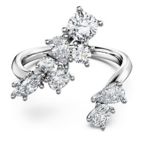 Galaxy-Bypass-Ring mit im Labor gezüchteten Diamanten, 1,25 Karat insgesamt, verschiedene Formen, 14-karätiges Weißgold