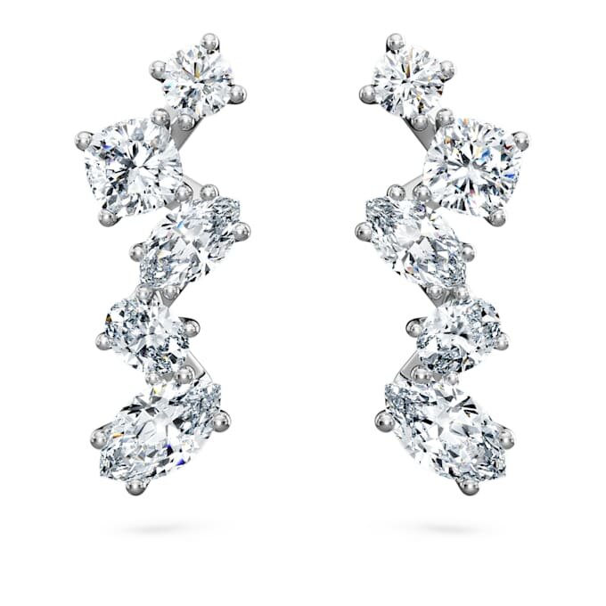 Galaxy-Ohrklemmen mit im Labor gezüchteten Diamanten, 1,25 Karat insgesamt, verschiedene Formen, 14 Karat Weißgold Galaxy-Ohrklemmen mit im Labor gezüchteten Diamanten, 1,25 Karat insgesamt, verschiedene Formen, 14 Karat Weißgold