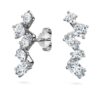 Galaxy-Ohrklemmen mit im Labor gezüchteten Diamanten, 1,25 Karat insgesamt, verschiedene Formen, 14 Karat Weißgold Galaxy-Ohrklemmen mit im Labor gezüchteten Diamanten, 1,25 Karat insgesamt, verschiedene Formen, 14 Karat Weißgold