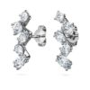 Galaxy-Ohrklemmen mit im Labor gezüchteten Diamanten, 1,25 Karat insgesamt, verschiedene Formen, 14 Karat Weißgold Galaxy-Ohrklemmen mit im Labor gezüchteten Diamanten, 1,25 Karat insgesamt, verschiedene Formen, 14 Karat Weißgold
