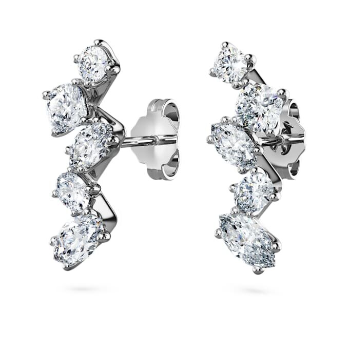 Galaxy-Ohrklemmen mit im Labor gezüchteten Diamanten, 1,25 Karat insgesamt, verschiedene Formen, 14 Karat Weißgold Galaxy-Ohrklemmen mit im Labor gezüchteten Diamanten, 1,25 Karat insgesamt, verschiedene Formen, 14 Karat Weißgold