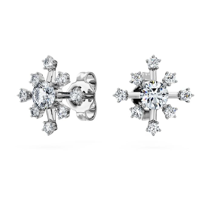 Galaxy-Ohrringe mit im Labor gezüchteten Diamanten, 0,5 Karat insgesamt, runde Form, 14-karätiges Weißgold Galaxy-Ohrringe mit im Labor gezüchteten Diamanten, 0,5 Karat insgesamt, runde Form, 14-karätiges Weißgold