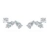 Galaxy-Ohrringe mit im Labor gezüchteten Diamanten, 0,5 Karat insgesamt, verschiedene Schliffformen, Sterlingsilber Galaxy-Ohrringe mit im Labor gezüchteten Diamanten, 0,5 Karat insgesamt, verschiedene Schliffformen, Sterlingsilber