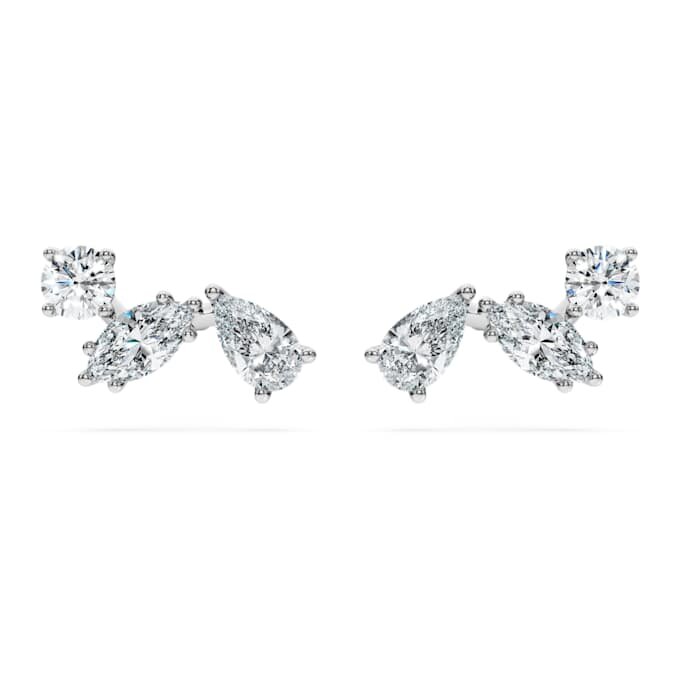 Galaxy-Ohrringe mit im Labor gezüchteten Diamanten, 0,5 Karat insgesamt, verschiedene Schliffformen, Sterlingsilber Galaxy-Ohrringe mit im Labor gezüchteten Diamanten, 0,5 Karat insgesamt, verschiedene Schliffformen, Sterlingsilber