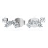 Galaxy-Ohrringe mit im Labor gezüchteten Diamanten, 0,5 Karat insgesamt, verschiedene Schliffformen, Sterlingsilber Galaxy-Ohrringe mit im Labor gezüchteten Diamanten, 0,5 Karat insgesamt, verschiedene Schliffformen, Sterlingsilber