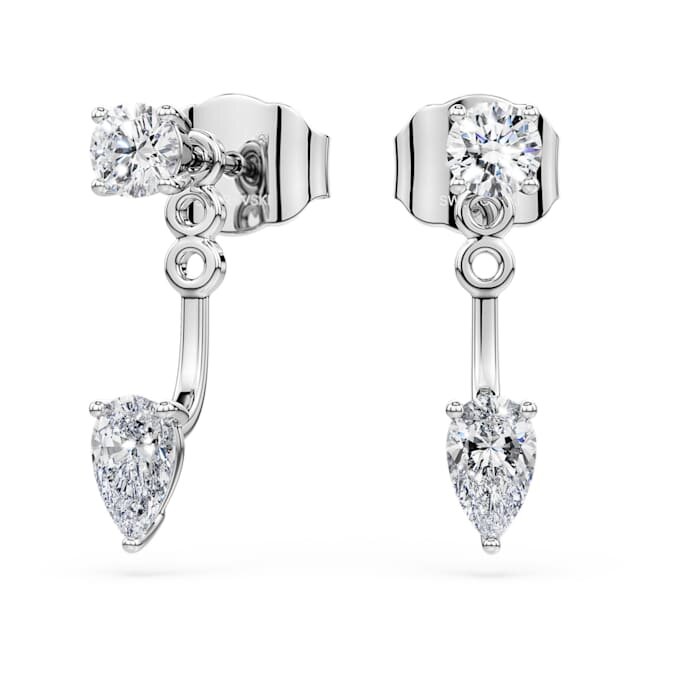 Galaxy-Ohrringe mit im Labor gezüchteten Diamanten, 0,82 Karat insgesamt, verschiedene Schliffformen, Sterlingsilber Galaxy-Ohrringe mit im Labor gezüchteten Diamanten, 0,82 Karat insgesamt, verschiedene Schliffformen, Sterlingsilber