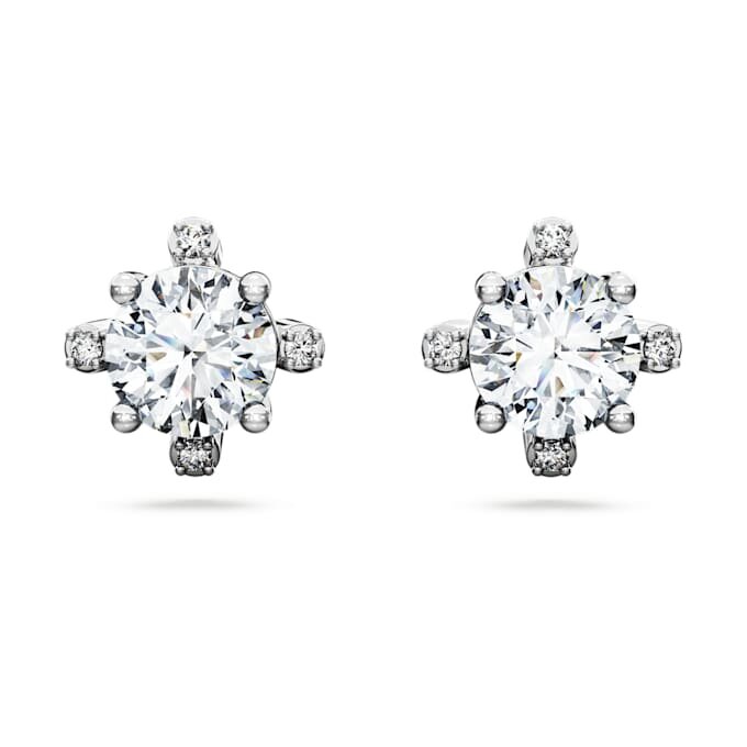 Galaxy-Ohrringe mit im Labor gezüchteten Diamanten, 2,1 Karat insgesamt, runde Form, 14-karätiges Weißgold Galaxy-Ohrringe mit im Labor gezüchteten Diamanten, 2,1 Karat insgesamt, runde Form, 14-karätiges Weißgold