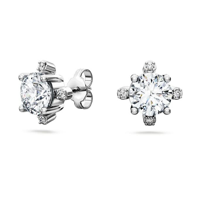 Galaxy-Ohrringe mit im Labor gezüchteten Diamanten, 2,1 Karat insgesamt, runde Form, 14-karätiges Weißgold Galaxy-Ohrringe mit im Labor gezüchteten Diamanten, 2,1 Karat insgesamt, runde Form, 14-karätiges Weißgold