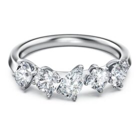 Galaxy Ring – Laborgezüchtete Diamanten, 1 Karat insgesamt, verschiedene Schliffformen, 14 Karat Weißgold