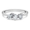 Galaxy-Ring mit im Labor gezüchteten Diamanten, 0,43 Karat insgesamt, verschiedene Formen, Sterlingsilber