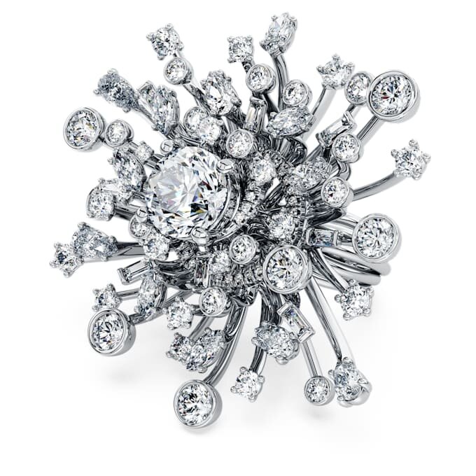 Galaxy-Ring mit im Labor gezüchteten Diamanten, 9,5 Karat insgesamt, verschiedene Formen, 18 Karat Weißgold Galaxy-Ring mit im Labor gezüchteten Diamanten, 9,5 Karat insgesamt, verschiedene Formen, 18 Karat Weißgold