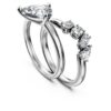 Galaxy-Ring-Set (2), im Labor gezüchtete Diamanten 1,4 Karat insgesamt, Birnenform, 14-karätiges Weißgold Galaxy-Ring-Set (2), im Labor gezüchtete Diamanten 1,4 Karat insgesamt, Birnenform, 14-karätiges Weißgold