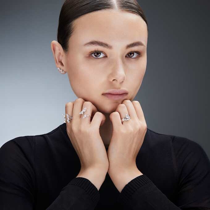 Galaxy-Ring-Set (2), im Labor gezüchtete Diamanten 1,4 Karat insgesamt, Birnenform, 14-karätiges Weißgold Galaxy-Ring-Set (2), im Labor gezüchtete Diamanten 1,4 Karat insgesamt, Birnenform, 14-karätiges Weißgold