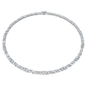 Galaxy-Tennis-Halskette mit im Labor gezüchteten Diamanten, 47,27 Karat insgesamt, gemischte Schliffformen, 18 Karat Weißgold Galaxy-Tennis-Halskette mit im Labor gezüchteten Diamanten, 47,27 Karat insgesamt, gemischte Schliffformen, 18 Karat Weißgold