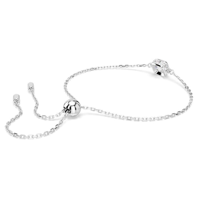 Geburtsstein-Armband mit quadratischem Schliff, April, Weiß, rhodiniert Geburtsstein-Armband mit quadratischem Schliff, April, Weiß, rhodiniert