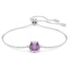 Geburtsstein-Armband mit quadratischem Schliff, Februar, violett, rhodiniert Geburtsstein-Armband mit quadratischem Schliff, Februar, violett, rhodiniert