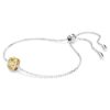 Geburtsstein-Armband mit quadratischem Schliff, November, Gelb, rhodiniert