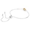 Geburtsstein-Armband mit quadratischem Schliff, November, Gelb, rhodiniert