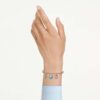 Gema-Armband mit gemischten Schliffen, hängenden Kristallen, mehrfarbig, goldfarben plattiert