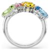 Gema-Ring mit gemischten Schliffen, mehrfarbig, rhodiniert Gema-Ring mit gemischten Schliffen, mehrfarbig, rhodiniert