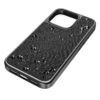 High Smartphone-Hülle mit flachen Kristallen auf der Rückseite, iPhone® 15 Pro, Schwarz