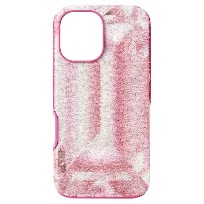 High Smartphone-Hülle mit Kristall-Print-Motiv, iPhone® 16, Rosa High Smartphone-Hülle mit Kristall-Print-Motiv, iPhone® 16, Rosa