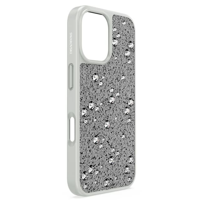 High Smartphone-Hülle mit Streu-Design, iPhone® 16, silberfarben High Smartphone-Hülle mit Streu-Design, iPhone® 16, silberfarben
