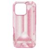 Hochwertige Smartphone-Hülle mit Kristall-Print-Motiv, iPhone® 16 Pro, Rosa