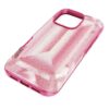 Hochwertige Smartphone-Hülle mit Kristall-Print-Motiv, iPhone® 16 Pro, Rosa