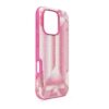Hochwertige Smartphone-Hülle mit Kristall-Print-Motiv, iPhone® 16 Pro, Rosa