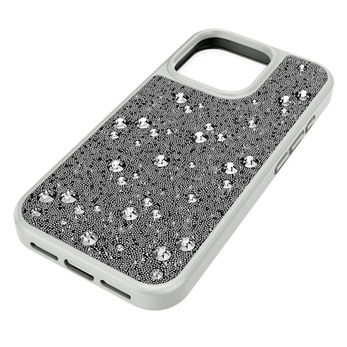 Hochwertige Smartphone-Hülle mit Streu-Design, iPhone® 16 Pro, silberfarben Hochwertige Smartphone-Hülle mit Streu-Design, iPhone® 16 Pro, silberfarben