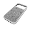 Hohe Smartphone-Hülle mit flachen Kristallen, iPhone® 17 Pro, silberfarben Hohe Smartphone-Hülle mit flachen Kristallen, iPhone® 17 Pro, silberfarben