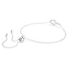 Hyperbola-Armband „Infinity and Heart“, weiß, rhodiniert