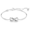 Hyperbola-Armband „Infinity“, weiß, rhodiniert
