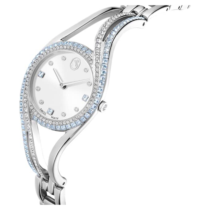 Hyperbola Armreihenuhr Swiss Made, Metallarmband, Blau, Edelstahl Hyperbola Armreihenuhr Swiss Made, Metallarmband, Blau, Edelstahl