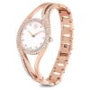 Hyperbola Armreihuhr, Swiss Made, Metallarmband, Roségoldfarben, roségoldfarbene Oberfläche