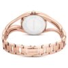 Hyperbola Armreihuhr, Swiss Made, Metallarmband, Roségoldfarben, roségoldfarbene Oberfläche