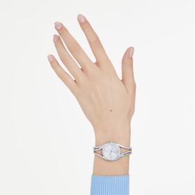 Hyperbola Armreihuhr Swiss Made, Metallarmband, silberfarben, Edelstahl
