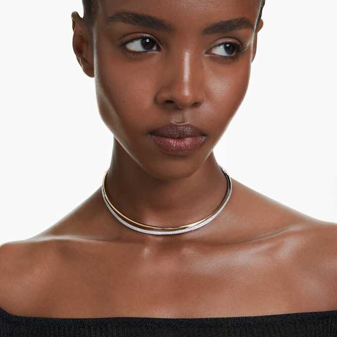 Hyperbola-Choker, Rundschliff, Weiß, Mixed-Metal-Finish Hyperbola-Choker, Rundschliff, Weiß, Mixed-Metal-Finish