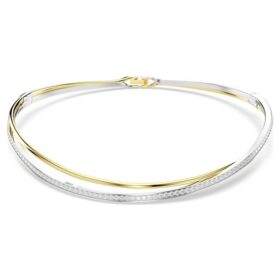 Hyperbola-Choker, Rundschliff, Weiß, Mixed-Metal-Finish